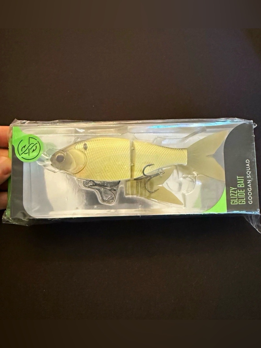 New Googan Squad Glizzy Glide Bait Swimbait Glide in Bone Colorway